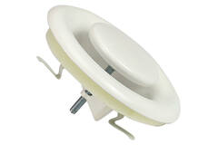 Ventilatie afvoer ventiel 100mm met metaal klemveren - DVS-C100 RAL9010