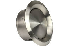 Vanne de ventilation en acier inoxydable 160mm entrée et sortie fixe avec ressorts de friction - DVI-C160