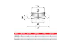 Ventilatie ventiel 100mm toevoer -en afvoer met klemveren - DAV-C100