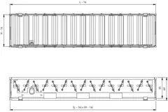 Volumeregelklep voor ventilatierooster - 525x75