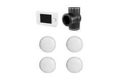 Ubbink kit RF 0,49 3-wegklep klokregeling 4xCO² sensor