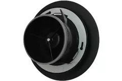 Imaginair RLV ventiel groot Ø 125 mm  - montageveren + ring - zwart