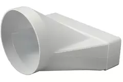 Rechthoekig kunststof verloop Ø150mm - 220x90mm - KSD29-150