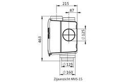 Orcon MVS-15RHB Pakket 550 m³/h + vochtsensor + RFT bediening + 4 ventielen - randaarde stekker