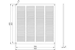 Grille métal 400 x 400 mm zinc - MR4040Zn