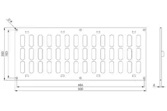 Grille métal réglable 500 x 200 mm galvanisée - MR5020RZn