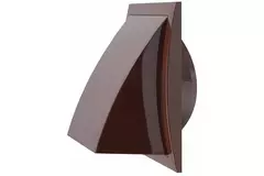 Gevelrooster met terugslagklep 190x190 mm diameter 150 mm bruin - ND15FVB