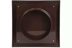 Gevelrooster met terugslagklep 190x190 mm diameter 150 mm bruin - ND15FVB