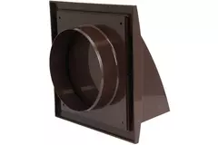 Gevelrooster met terugslagklep 190x190 mm diameter 150 mm bruin - ND15FVB