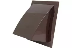 Gevelrooster met terugslagklep 190x190 mm diameter 150 mm bruin - ND15FVB