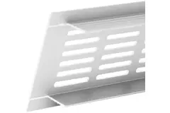 Plintrooster aluminium - wit L=300mm x H=40mm - RA430