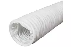 PVC 80 mm flexibele witte slang - 6 m