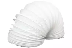 PVC 125 mm flexibele witte slang - 6 m