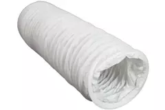 PVC 125 mm flexibele witte slang - 6 m