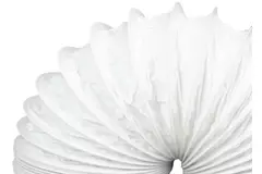 PVC 125 mm flexibele witte slang - 6 m