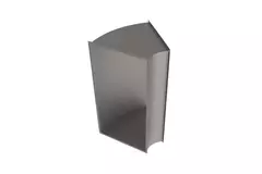 Bocht 45 graden verticaal B=100 mm x H=100 mm