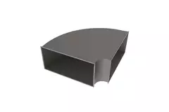 Bocht 90 graden horizontaal B=100 mm x H=100 mm