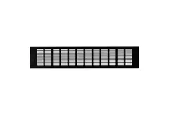Grille de ventilation plinthe aluminium - noir L = 500 mm x H = 100 mm - RA1050B