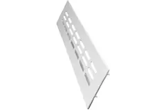Grille de ventilation plinthe aluminium - blanc L = 300 mm x H = 40 mm - RA430
