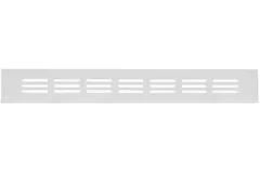 Grille de ventilation plinthe aluminium - blanc L = 300 mm x H = 40 mm - RA430