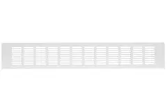Grille de ventilation plinthe aluminium - blanc L = 500 mm x H = 80 mm - RA850