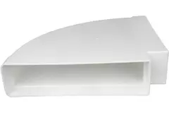 Rechthoekige kunststof horizontale 90° bocht 220X55mm - KLH25-90