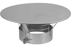 Regenkap met gaas diameter 150 mm I316L (D0,5)