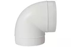 Ronde kunststof 90 ° bocht diameter: 125 mm AL125-90