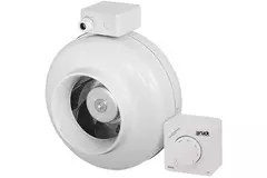 Ruck buisventilator 260m³/h - Ø 100 mm + elektronische traploze regelaar 1,0 A