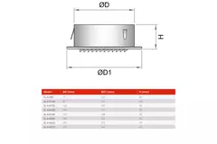 Ventilatierooster rond 200 mm aluminium - EL-A-R200 ALU