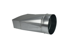 Verloopstuk 220x80 mm naar diameter 125 mm tbv instortkanaal