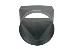 Verloopstuk 220x80 mm naar diameter 160 mm tbv instortkanaal