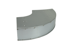 Bocht 90 graden 220x80 mm horizontaal tbv instortkanaal