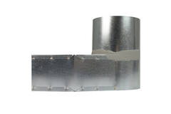 Angle d'ardoise 220x80 mm au diamètre 125 mm pour gaine