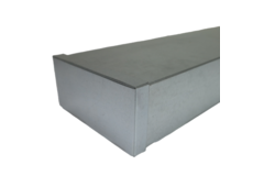 Couvercle 300x80 pour gaine plate galvanisée