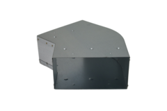 Instort ventilatiekanaal bocht 45 graden 300x80 horizontaal