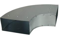 Instort ventilatiekanaal bocht 90 graden 300x80 horizontaal
