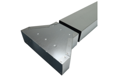 Réducteur de  300 x 80 mm à 220 x 80 mm pour gaines plates galvanisées