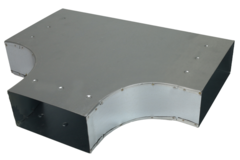 T-stuk 90 graden 220x80 mm - 220x80 mm tbv instortkanaal