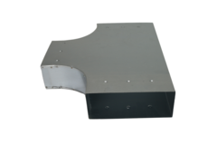 T-stuk 90 graden 220x80 mm - 220x80 mm tbv instortkanaal