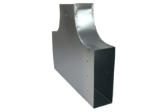 T-stuk 90 graden 220x80 mm - 220x80 mm tbv instortkanaal