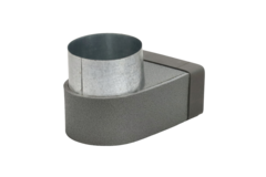 Thermoduct lepe hoekstuk 170mm x 80mm naar Ø 160mm