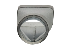 Thermoduct verloopstuk 220x80 mm naar diameter 160 mm