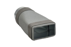 Thermoduct verloopstuk 220x80 mm naar diameter 125 mm