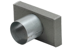 Thermoduct einddeksel 220x80 mm met aansluiting diameter 80 mm
