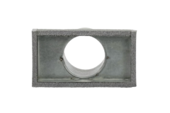 Thermoduct einddeksel 220x80 mm met aansluiting diameter 80 mm