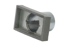 Thermoduct einddeksel 220x80 mm met aansluiting diameter 80 mm