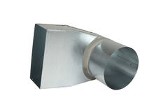 Angle d'ardoise 220x80 mm au diamètre 150 mm pour gaine