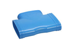 Wavin Ventiza T-stuk 90 graden PVC ovaal 195x80 mm M/M/M