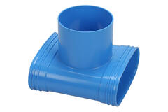 Wavin Ventiza T-stuk PVC ovaal 235x80 mm met diameter 160 mm M/M/M